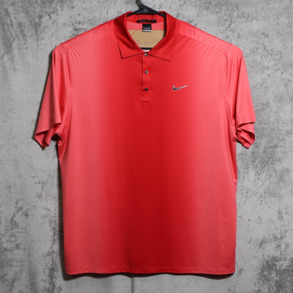 Nike Polo Shirt Mens 2XL Red Tiger Woods Collection Ombre Golf Preppy 457984-607